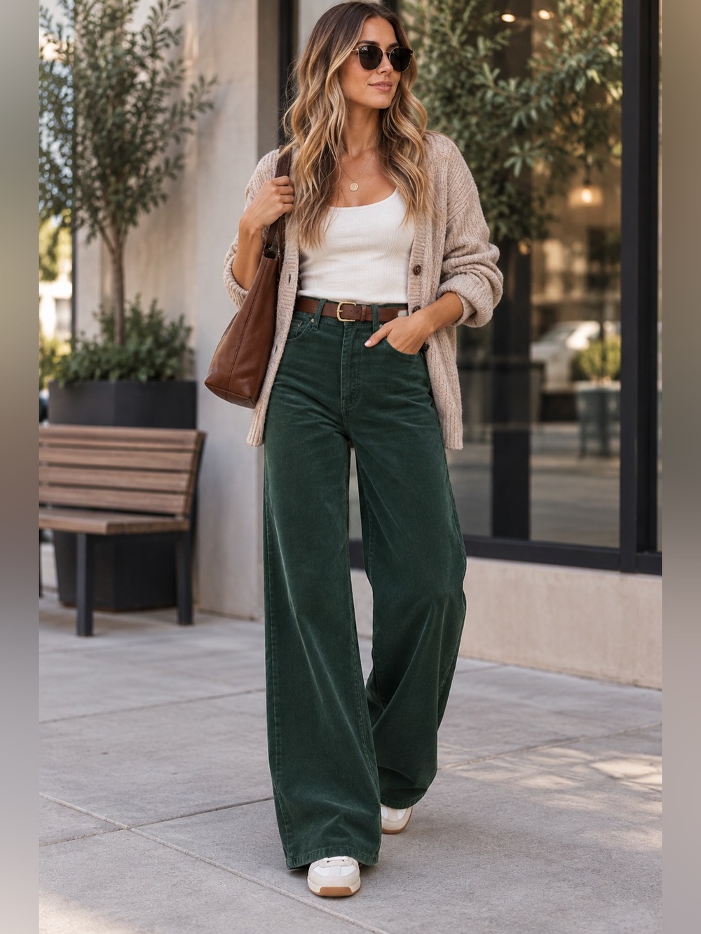 MOTHER The Ditcher Roller Zip Sneak Corduroy High-Rise Wide-Leg pants NEW
